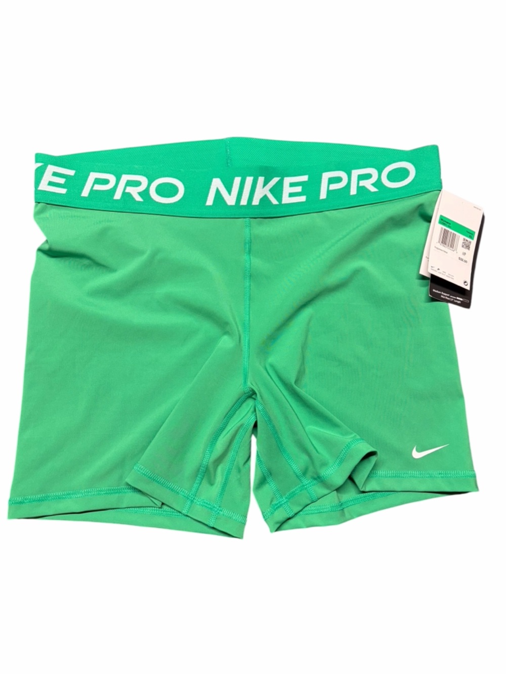 Nike Pro Green Compression Shorts Women’s XL Dri-FIT Athletic Biker Shorts NWT